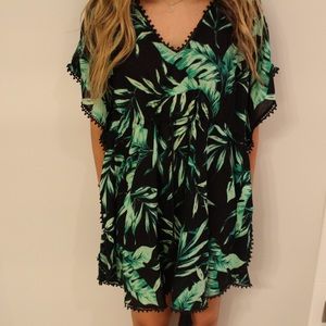 Palm leaf dress/pool coverup
